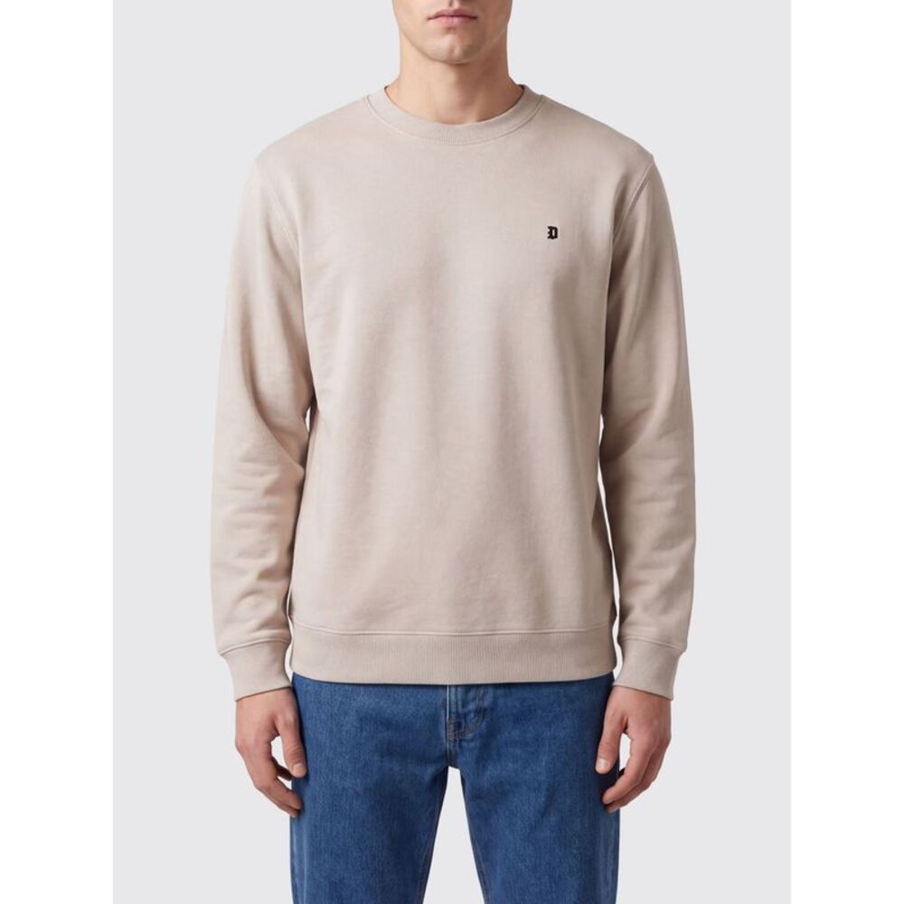 Dondup Men Dondup Cotton Crewneck Jumper With Contrast Logo